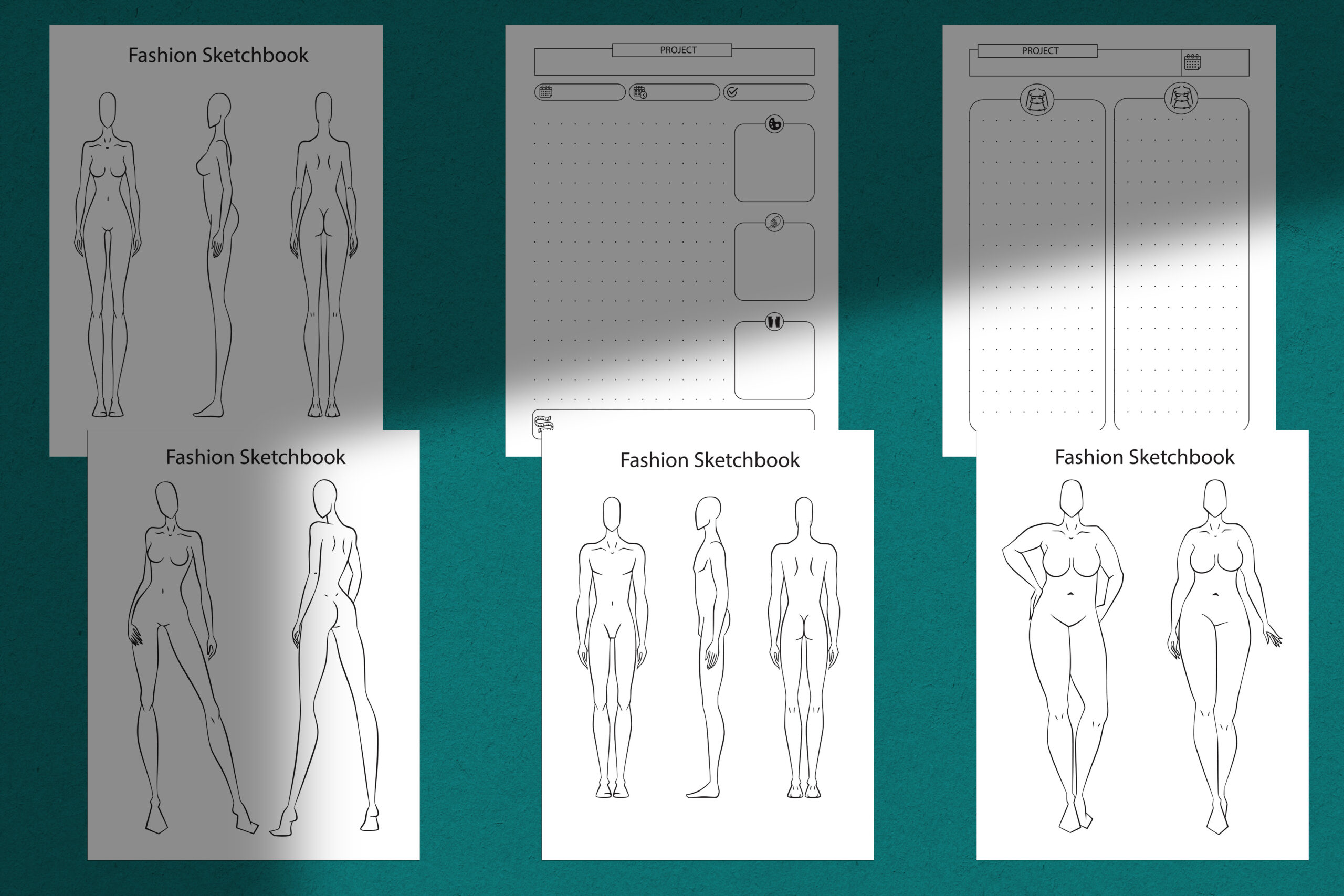 Sewing Planner: Sewing Project and Measurement Sheets with Fashion Sketch Pages original product preview