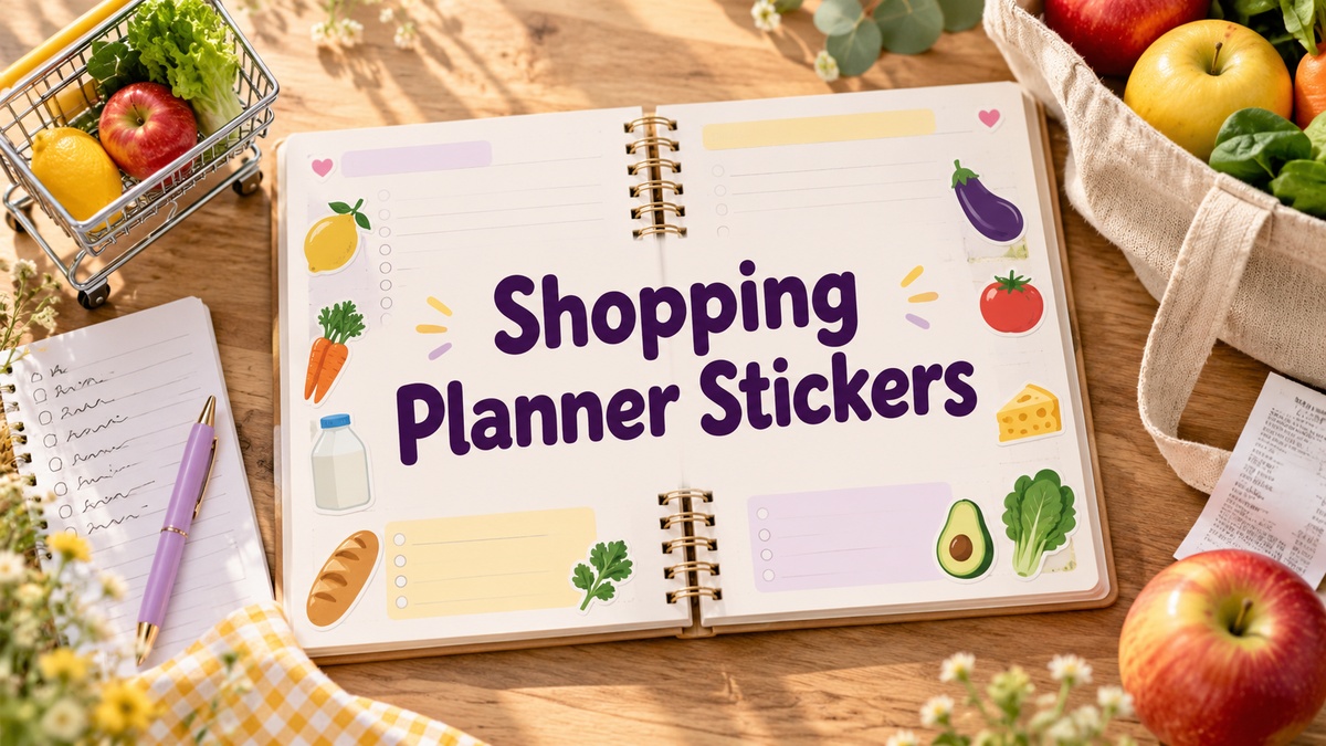 shopping planner stickers