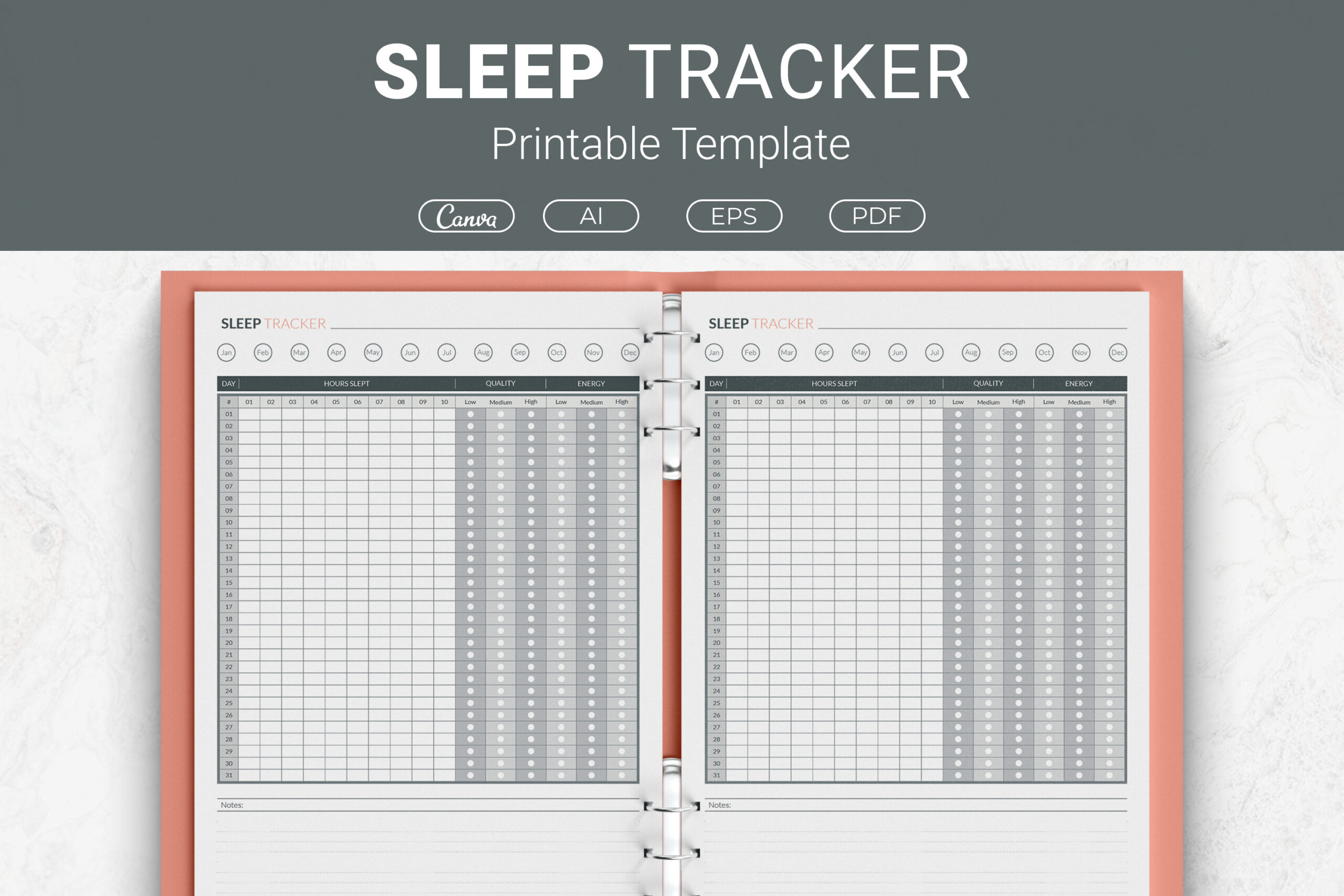Sleep Tracker: Multi-Size Sleep Tracker by JUNDI