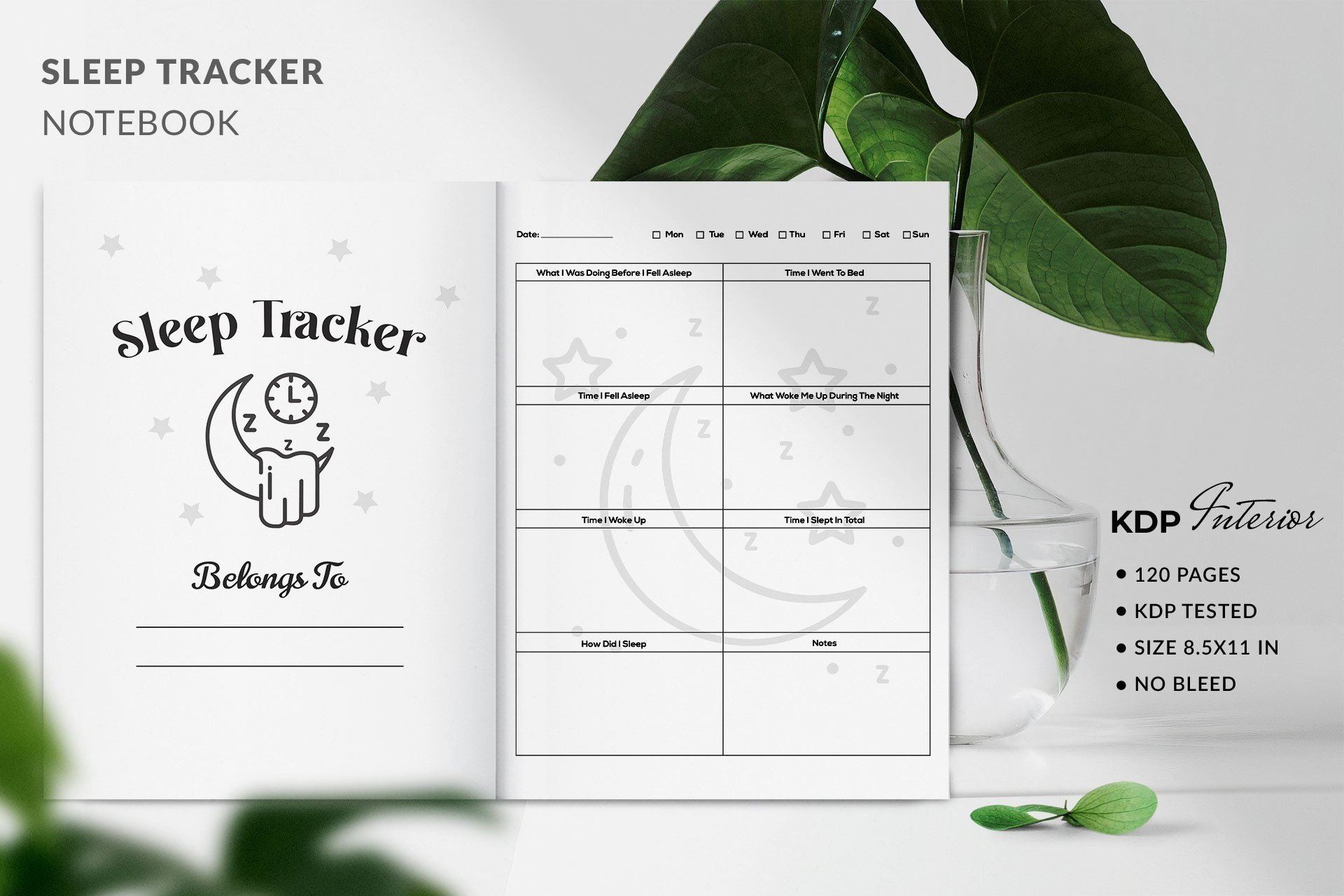 Sleep Tracker: Sleep Tracker Notebook by Moriom