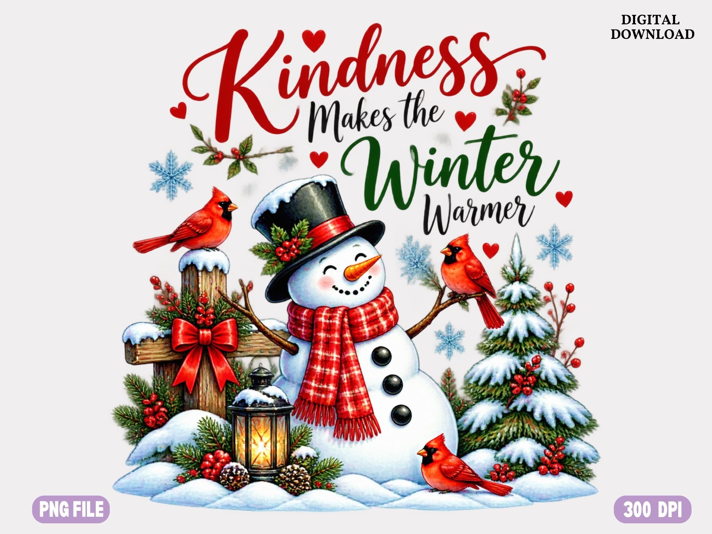 Snowman Stickers: Kindness-Themed Snowman Winter Scene original product preview