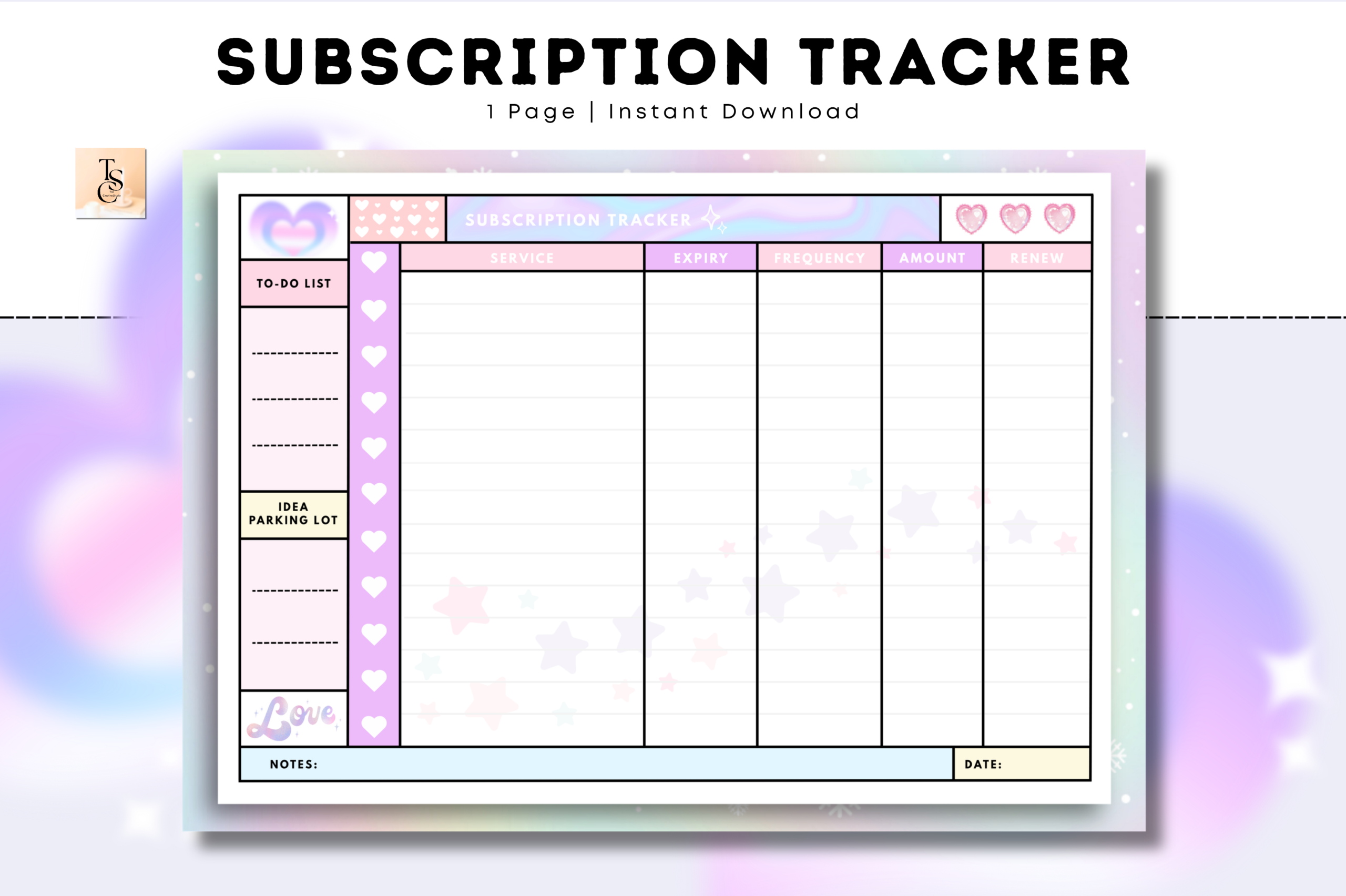 Subscription Tracker — Subscription Tracker - Cozy Pastel