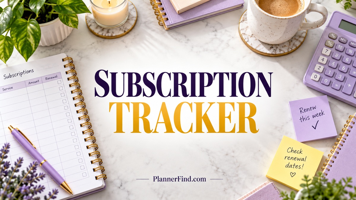 Subscription Tracker — themed planning workspace