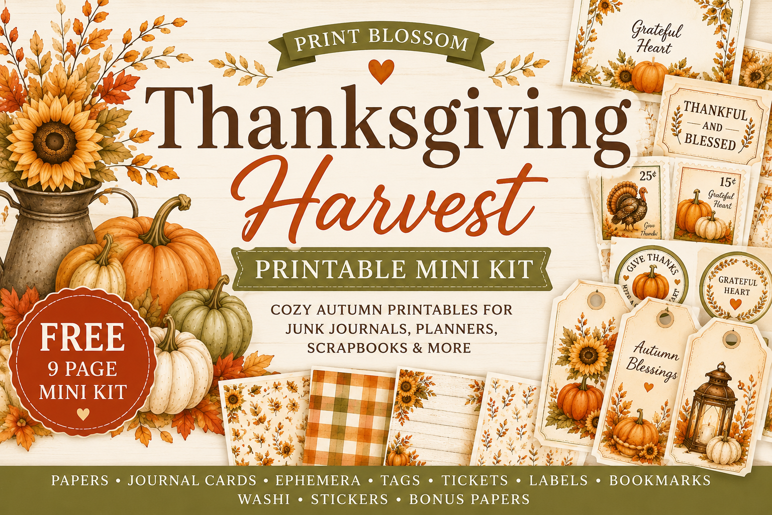 thanksgiving gift tags: Gift Tags Inside a Nine-Page Thanksgiving Craft Kit original product preview