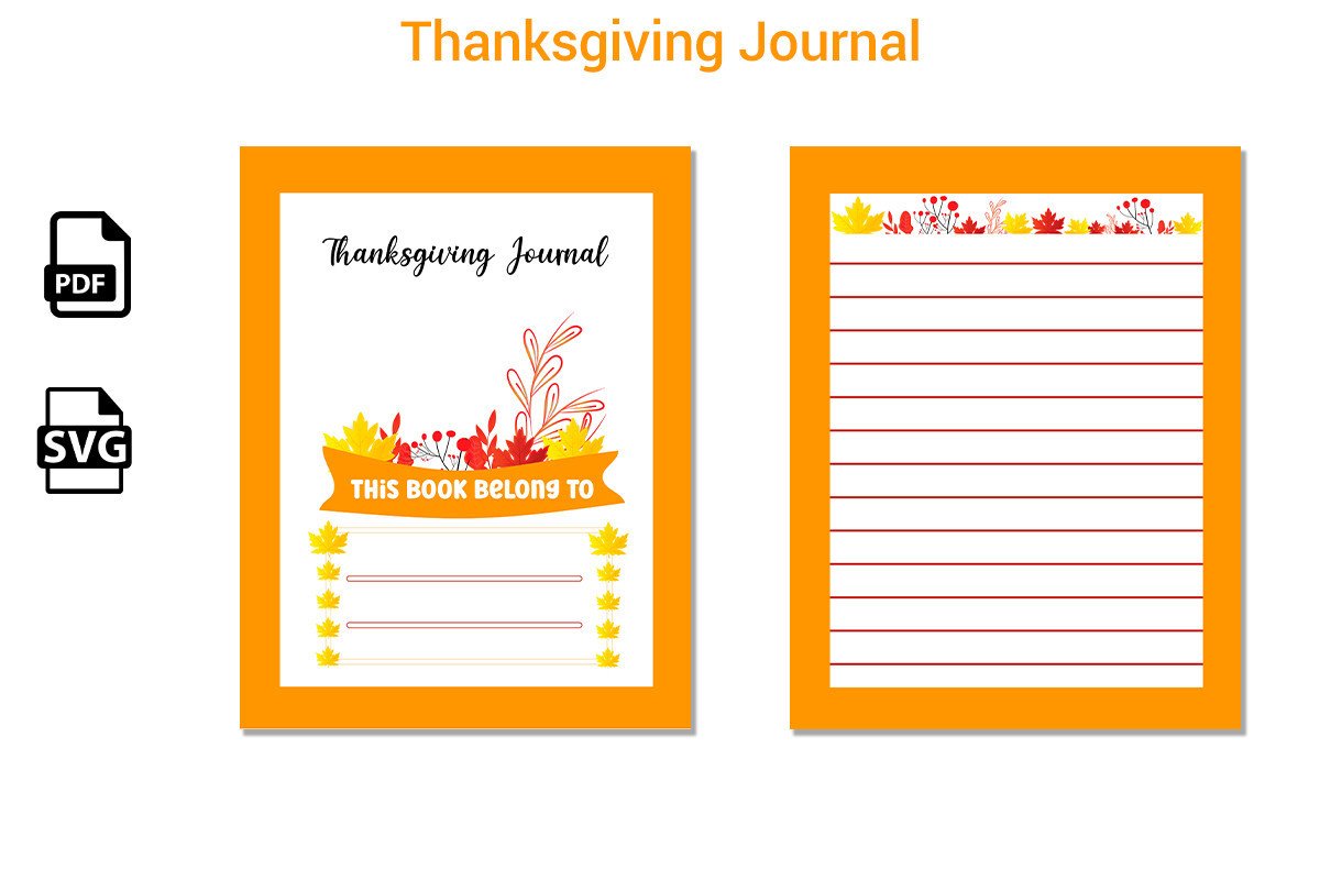 thanksgiving journal: A 72-Page Thanksgiving Collection with Vector Formats original product preview