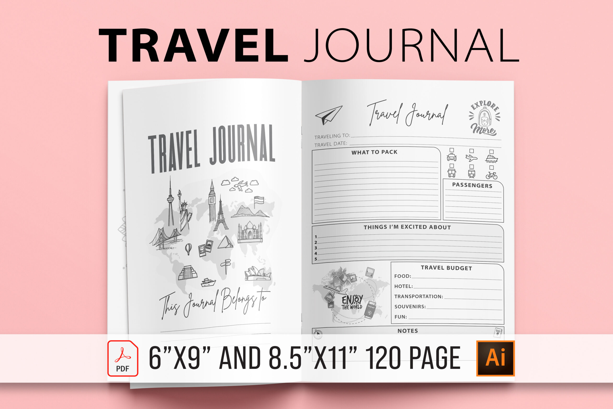 Travel Journal: GN Shop: Travel Journal in Two Print Sizes