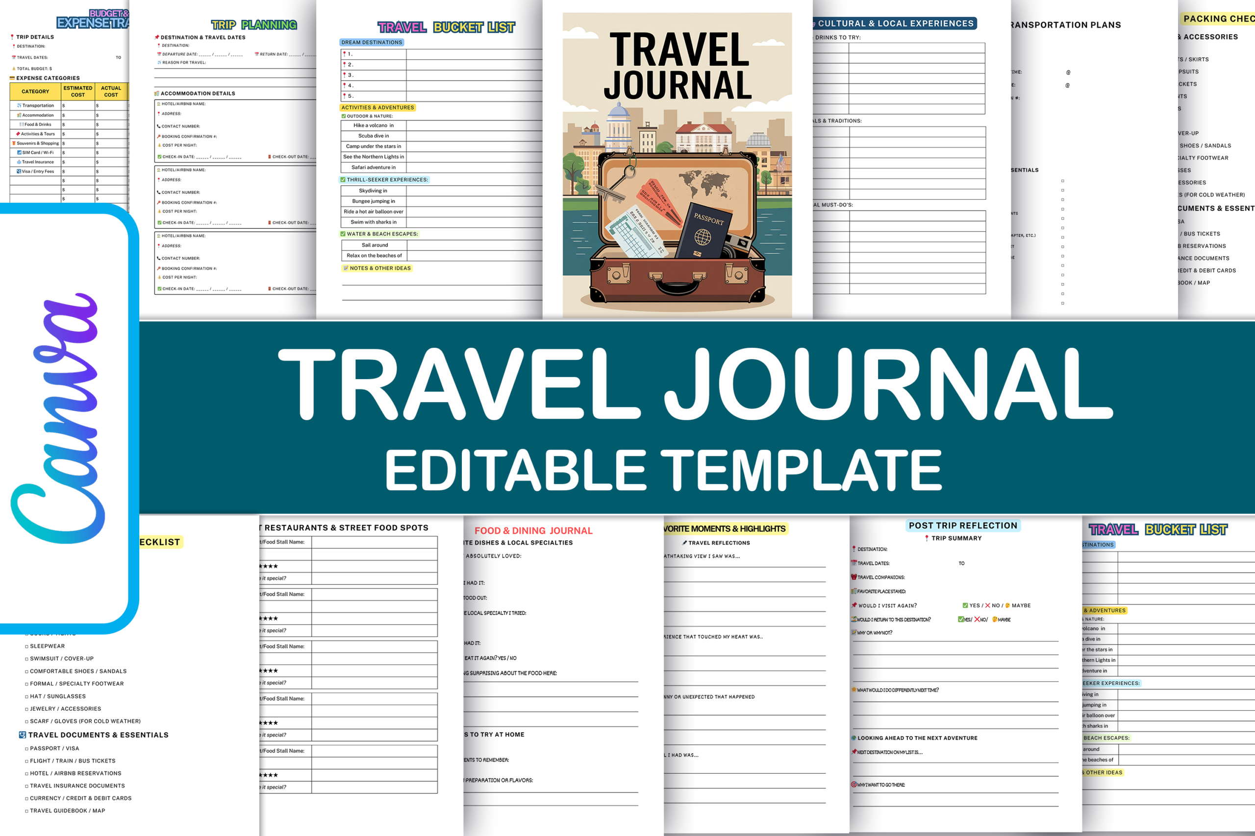 Travel Journal: KDP Studio: Travel Reflections and Food Journal