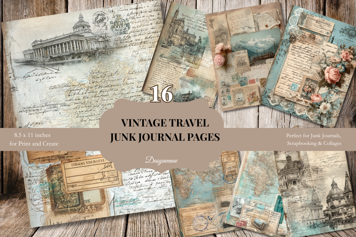 Travel Journal: DasyAvenue: Vintage Pages for a Travel Keepsake
