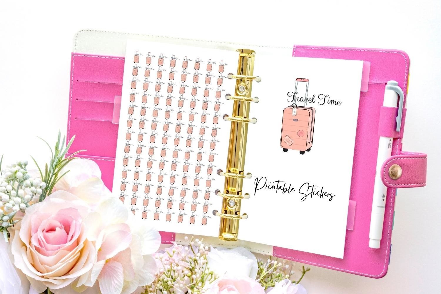travel planner stickers: An A4 Travel Sheet with Individual Transparent Stickers original product preview