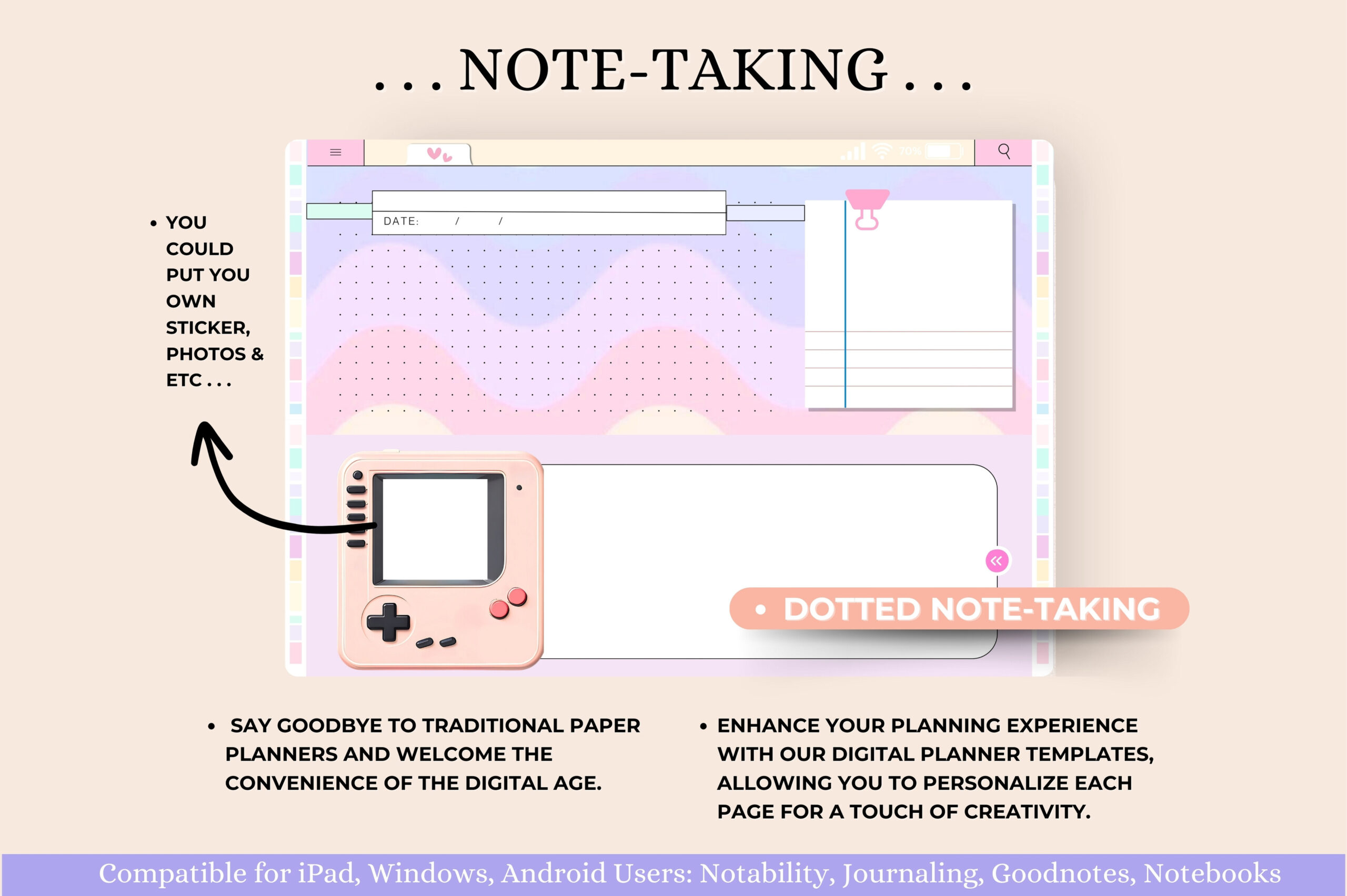 Undated Digital Planner: Undated Digital Planner Goodnotes: Monthly Modules