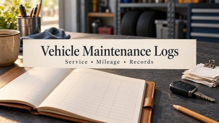 Vehicle Maintenance Log editorial cover