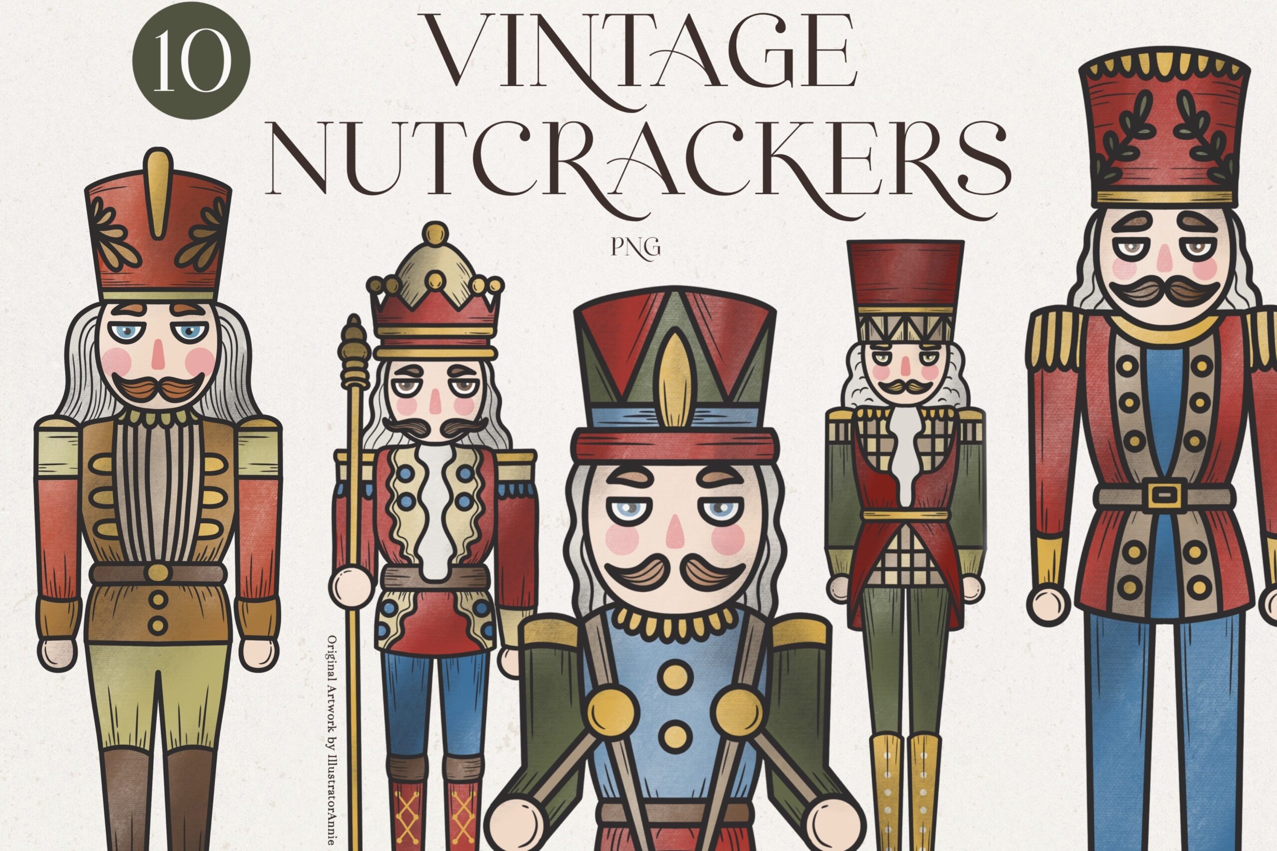 nutcracker stickers: Ten Vintage Nutcracker Illustrations original product preview