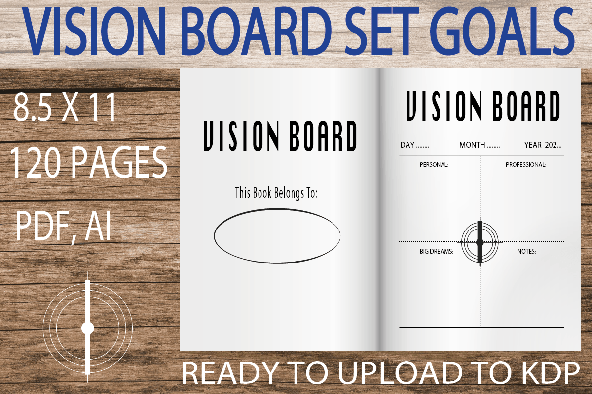 Vision Board Planner: Little Learners Oasis: PDF and AI Interior