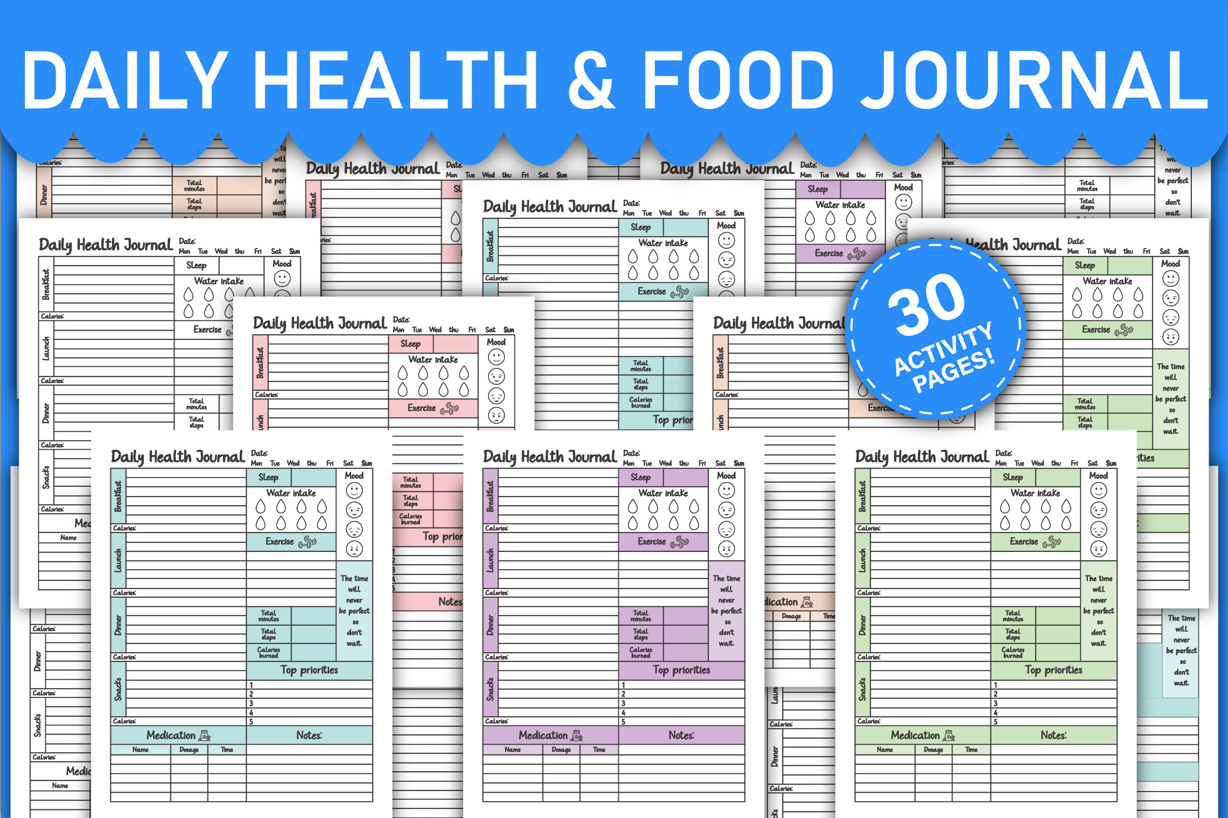 Water Tracker: Happy Time: Daily Health and Food Journal