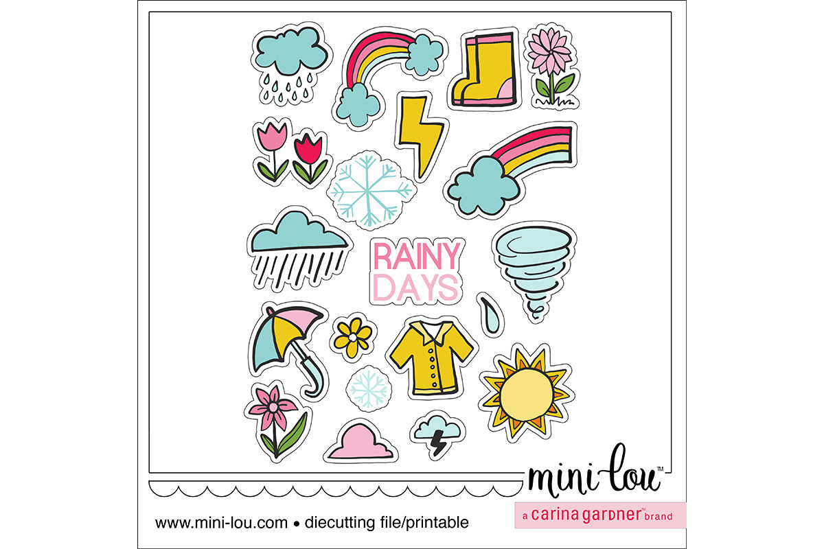 weather planner stickers: MiniLou Letter-Size Weather Sheet with SVG and JPG Files original product preview