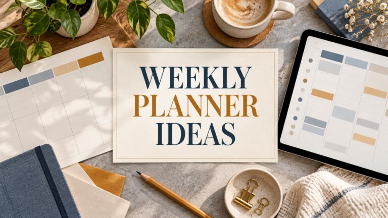 Weekly planner ideas for paper and digital planning