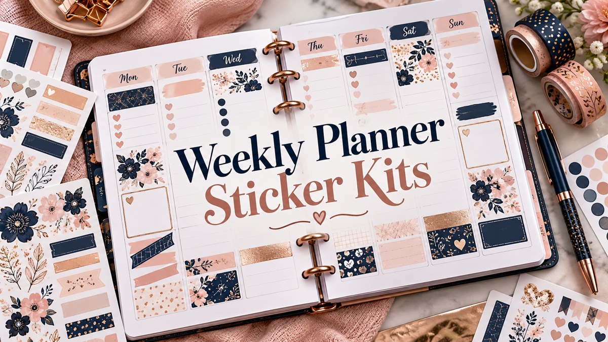 Weekly Planner Sticker Kits — planning ideas and sticker sheets