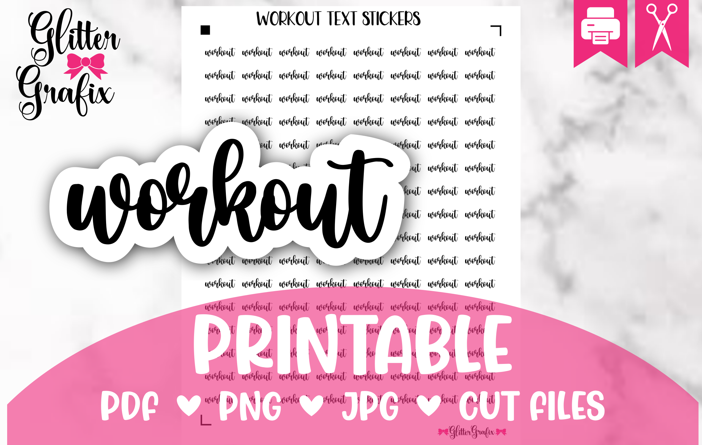 Workout Planner Stickers: Workout Stickers